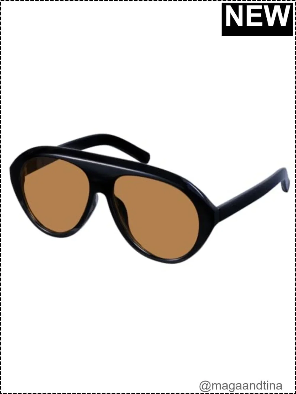 Oversized Aviator Sunglasses with UV400 Protection